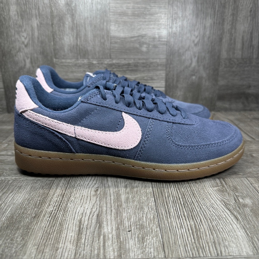 Nike Field General Sneakers Womens 7.5 Navy Pink Suede Gum Sole NEW IF1743-401
